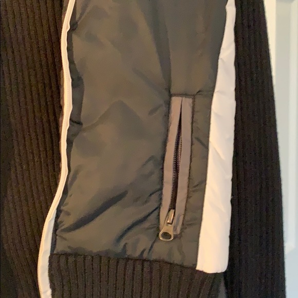 Sweater Jacket with Nylon Accents. Size Small - Picture 2 of 3
